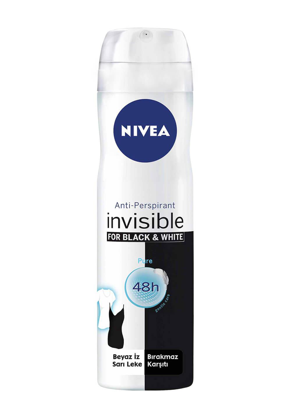 Nivea Deo Sprey Invisible B&W Clear 150 ml Kadın Nivea Deo Sprey Invisible B&W Clear 150 ml Kadın