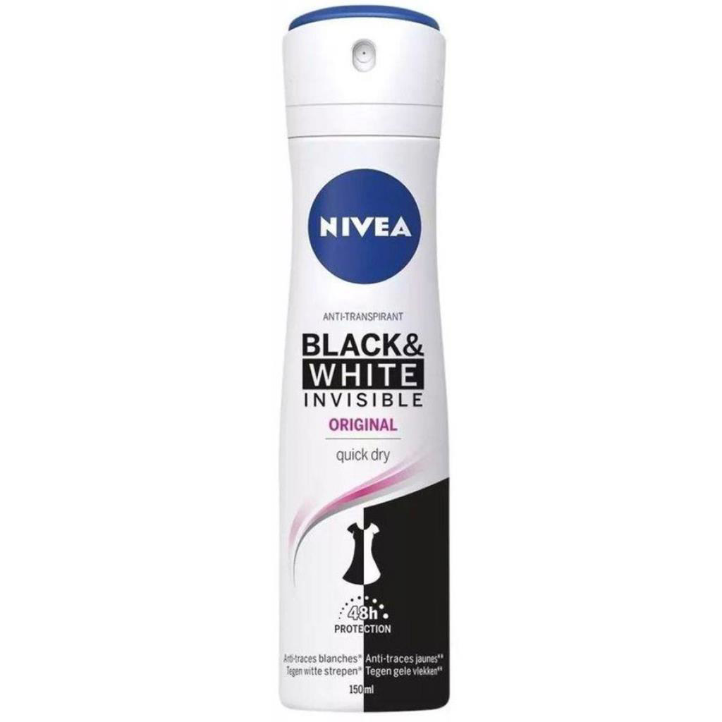 Nivea Deo Sprey Invisible B&W Original 150 ml Kadın 5in1