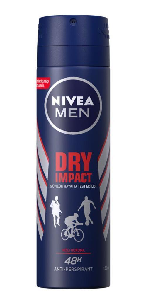 Nivea Deo Sprey Dry Impact 150 ml Erkek Nivea Deo Sprey Dry Impact 150 ml Erkek