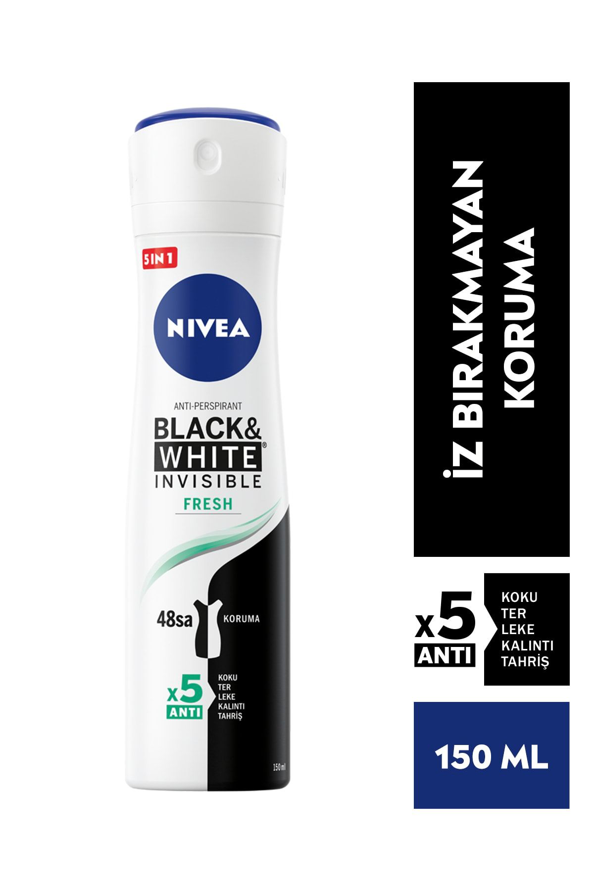 Nivea Invısıble Black&whıte Fresh Sprey Deodorant 150ml Kadın 3'l