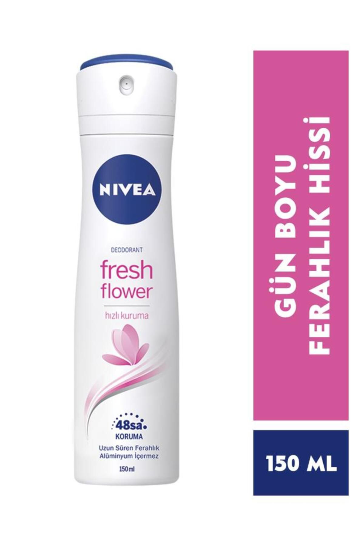 Nıvea Kadın Sprey Deodorant Fresh Flower 150 ml 3'lü Nıvea Kadın Sprey Deodorant Fresh Flower 150 ml 3'lü