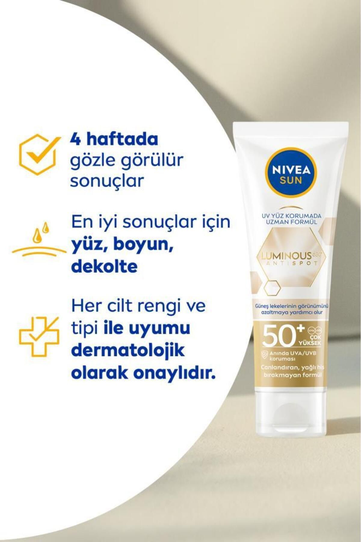 Nivea  Luminous630 Leke Karşıtı Güneş Koruyucu Yüz Kremi 40Ml, Spf