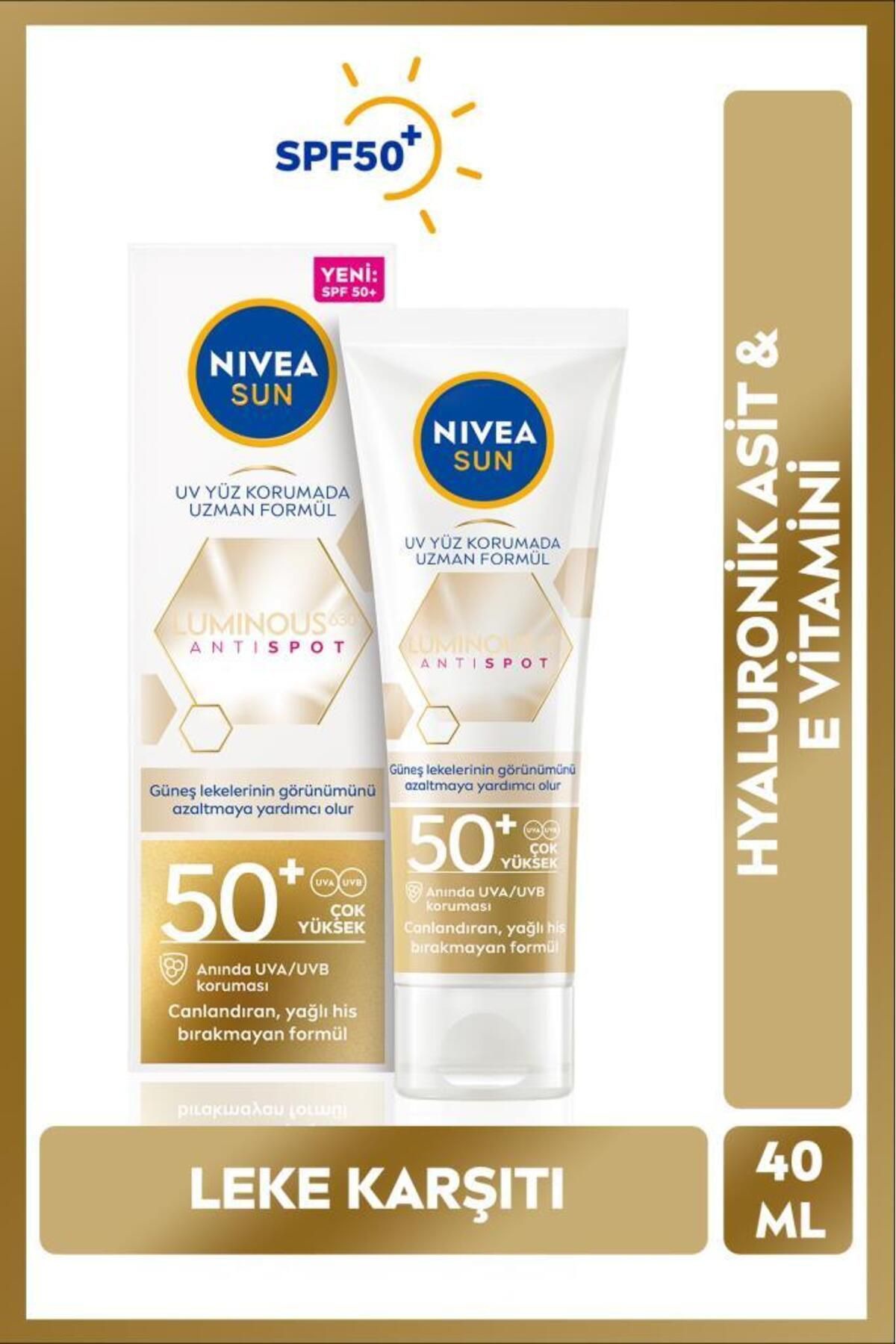 Nivea  Luminous630 Leke Karşıtı Güneş Koruyucu Yüz Kremi 40Ml, Spf