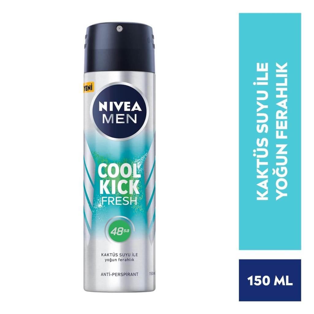 Nivea Men Deo Sprey Cool Kick Fresh 150 ml Erkek Nivea Men Deo Sprey Cool Kick Fresh 150 ml Erkek