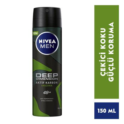 Nivea Men Deo Sprey Deep Dimension Amazonia 150 ml Erkek Nivea Men Deo Sprey Deep Dimension Amazonia 150 ml Erkek