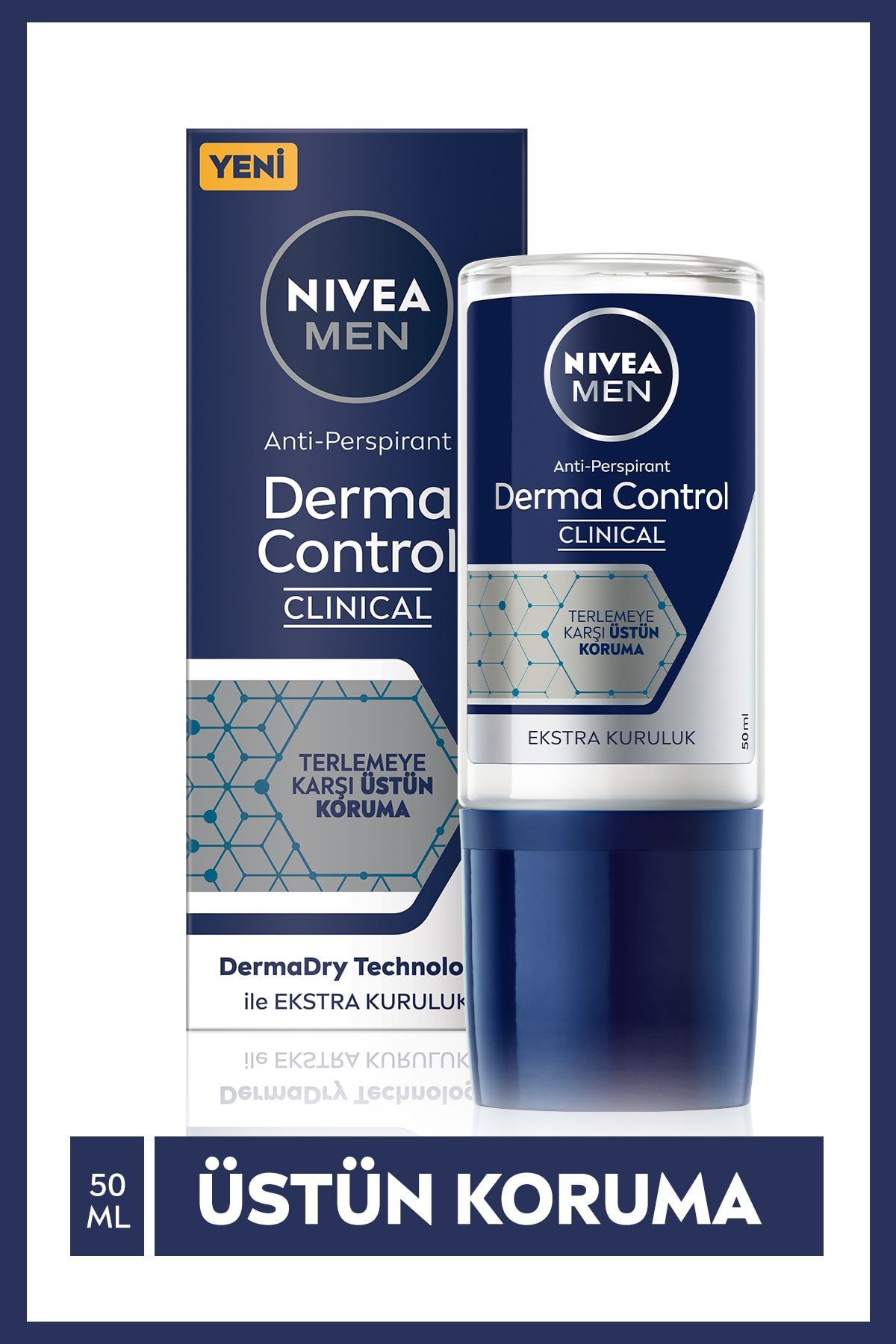 Nivea Men Derma Control Clinical Erkek Roll-on Deodorant 50 Ml, Ü Nivea Men Derma Control Clinical Erkek Roll-on Deodorant 50 Ml, Ü