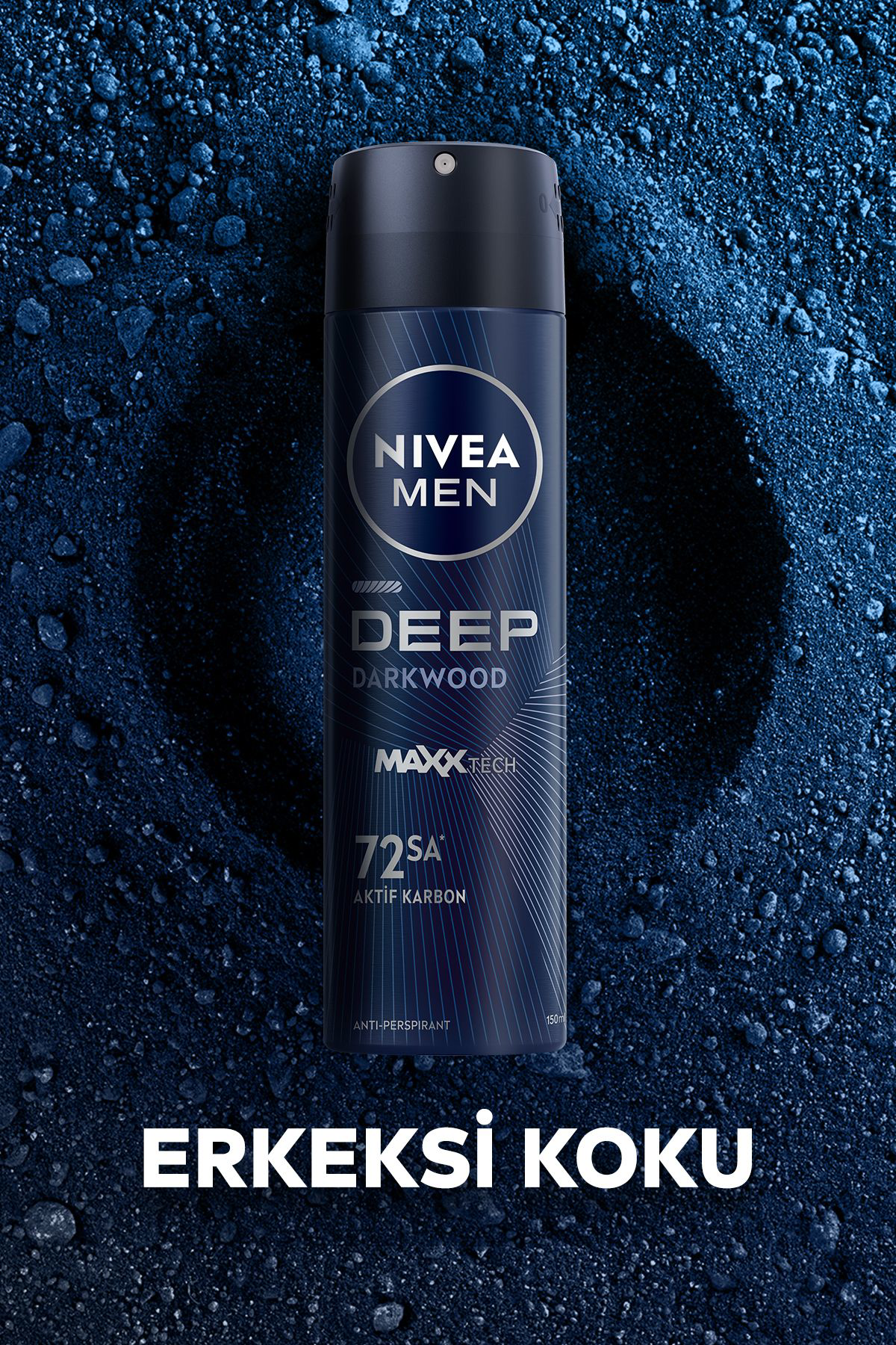 NIVEA MEN Erkek Sprey Deodorant Deep Dimension Aktif Karbon 150ml