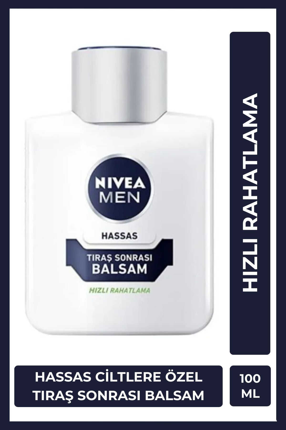 NIVEA MEN Erkek Tıraş Sonrası Balsam 100ml, Hassas Ciltlere Özel 