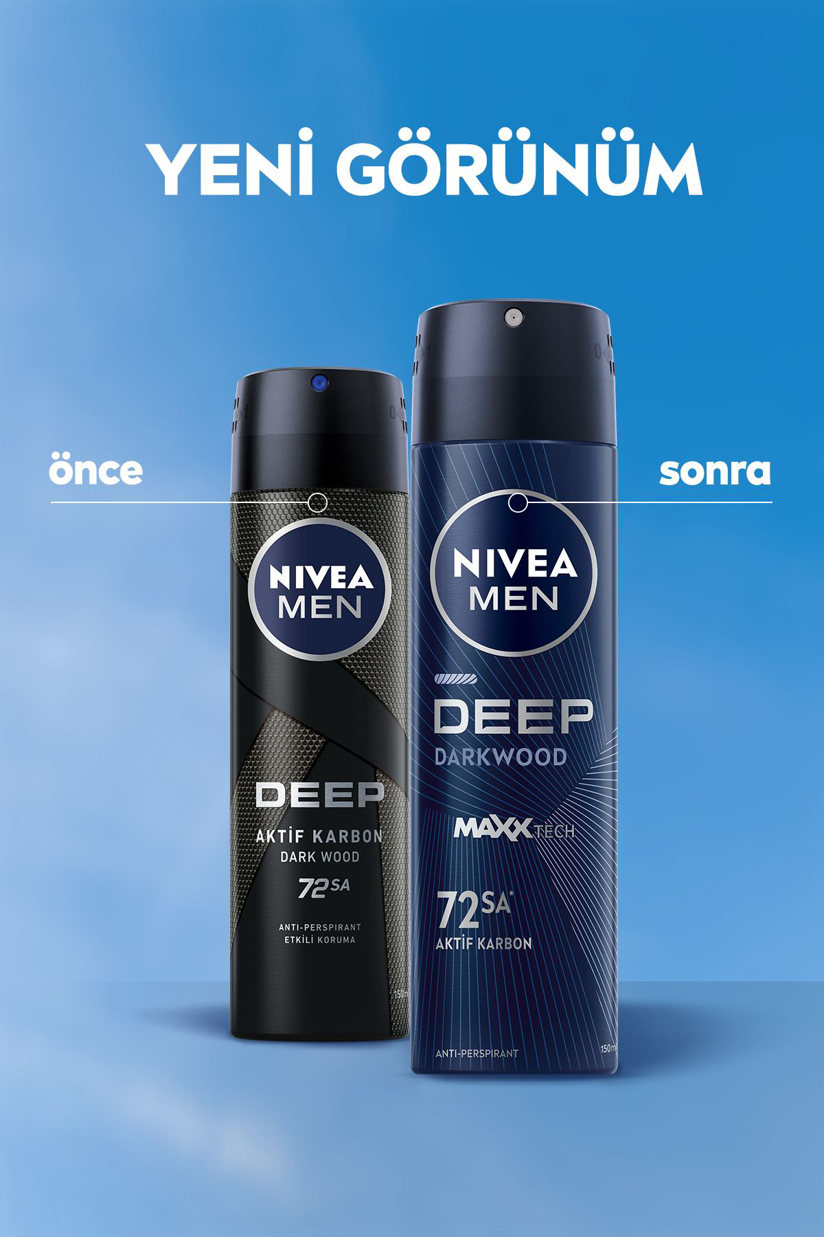 NIVEA MEN Erkek Sprey Deodorant Deep Dimension Aktif Karbon 150ml