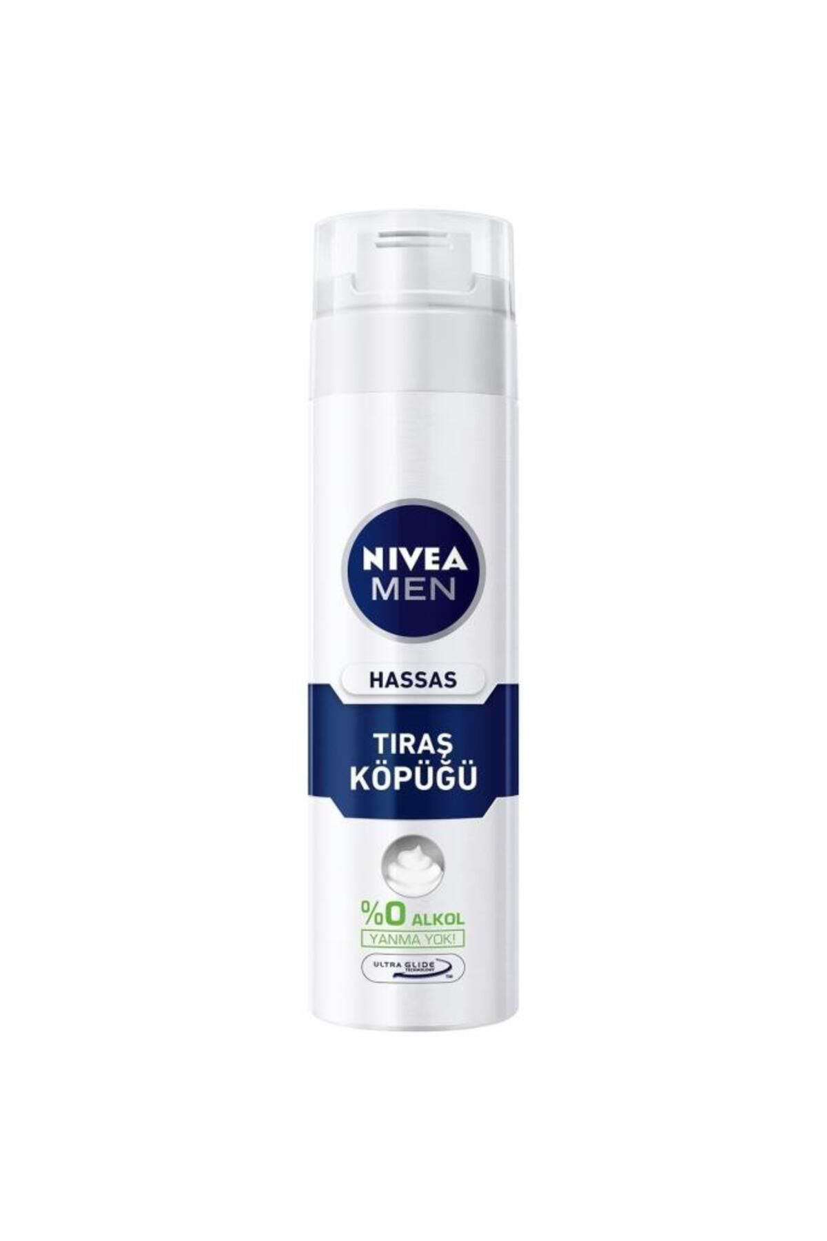 Nivea  Men Erkek Tiraş Köpüğü 200Ml, Hassas Ciltler, Hizli Koruma,