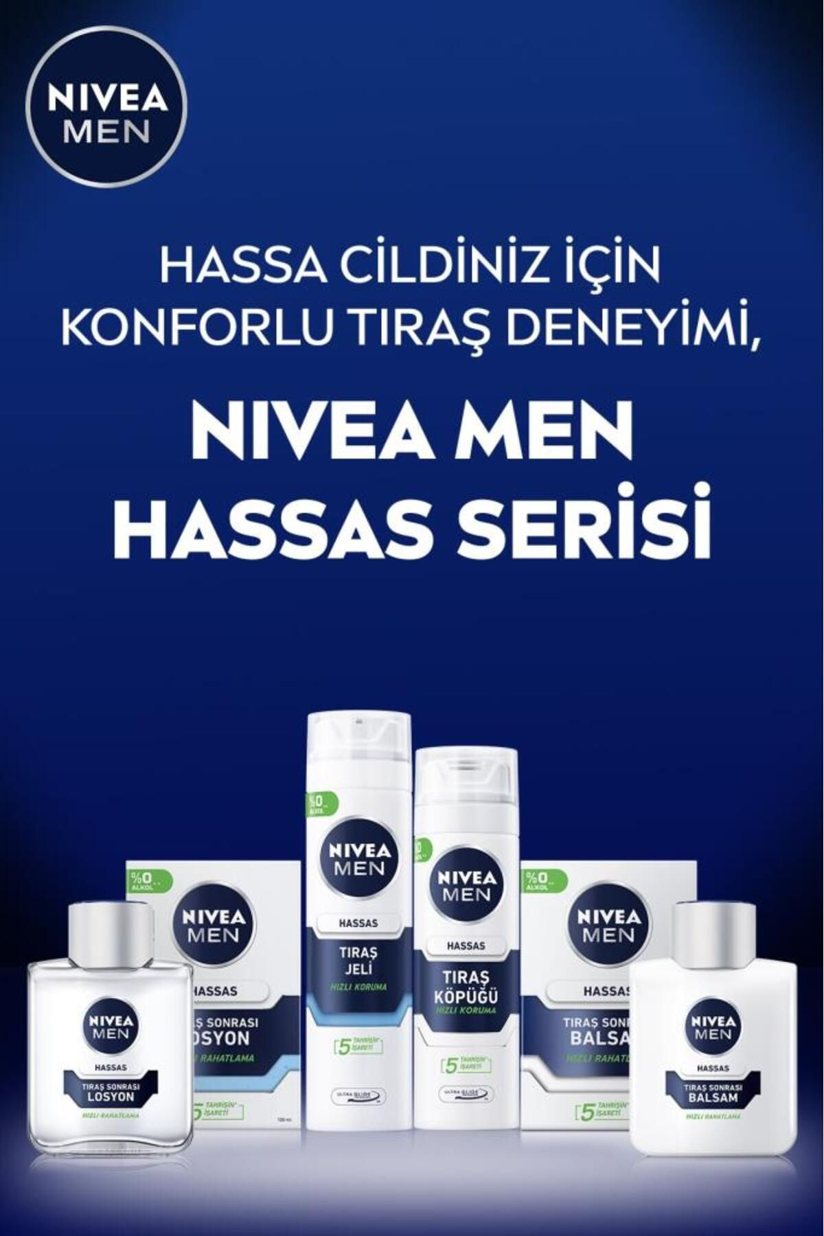 Nivea  Men Erkek Tiraş Köpüğü 200Ml, Hassas Ciltler, Hizli Koruma,