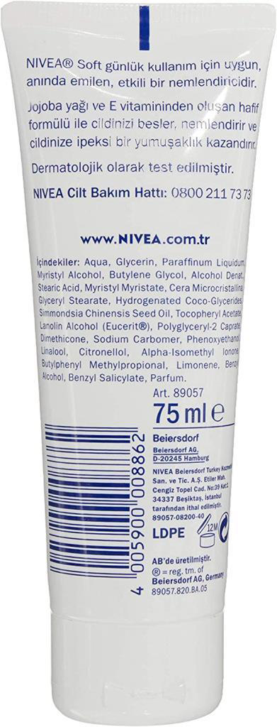 Nivea Soft El Yüz Vücut Nemlendirici Kremi 75 ml