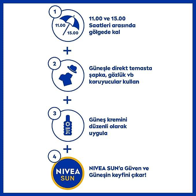 Nivea Sun Hassas Koruma SPF50+ 200 ml Güneş Spreyi Nivea Sun Hassas Koruma SPF50+ 200 ml Güneş Spreyi