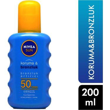 Nivea Sun Spf50 200 Ml Koruma&Bronzluk Arttırıcı Güneş Spreyi Nivea Sun Spf50 200 Ml Koruma&Bronzluk Arttırıcı Güneş Spreyi