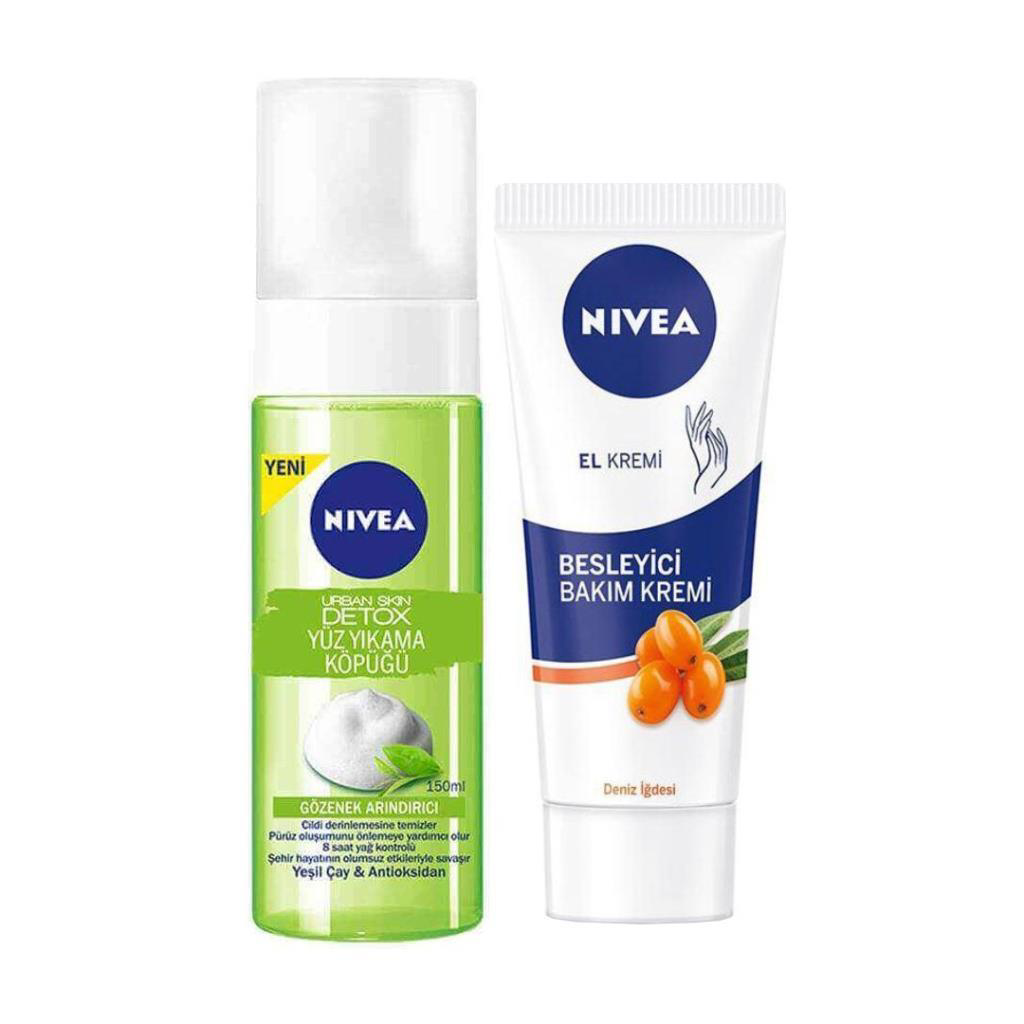 Nivea Urban Skin Detox Yüz Yıkama Köpüğü 150 ml+Besleyici El Bakı