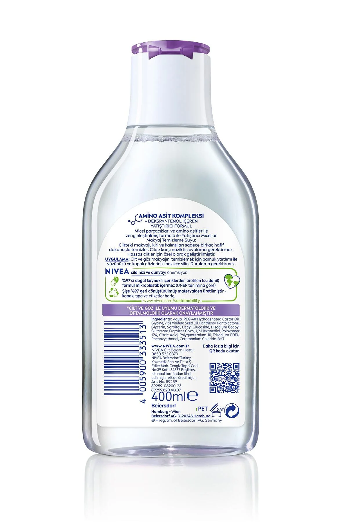 NIVEAYatıştırıcı Micellar Makyaj Temizleme Suyu 400 ml