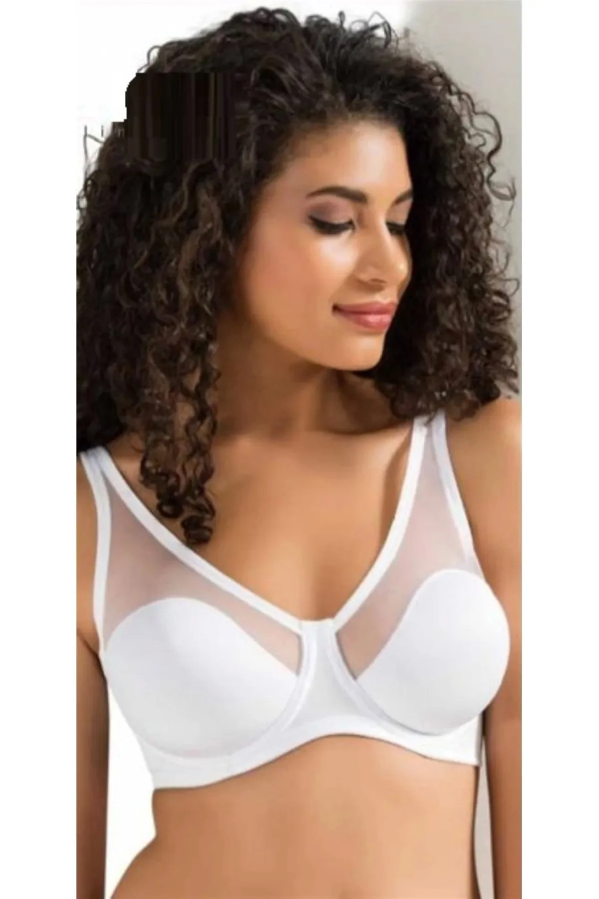 Nivemeshome 9200-c Tül Kaplı Soft C Cup Sütyen Beyaz Bdn:85 Le Jardin