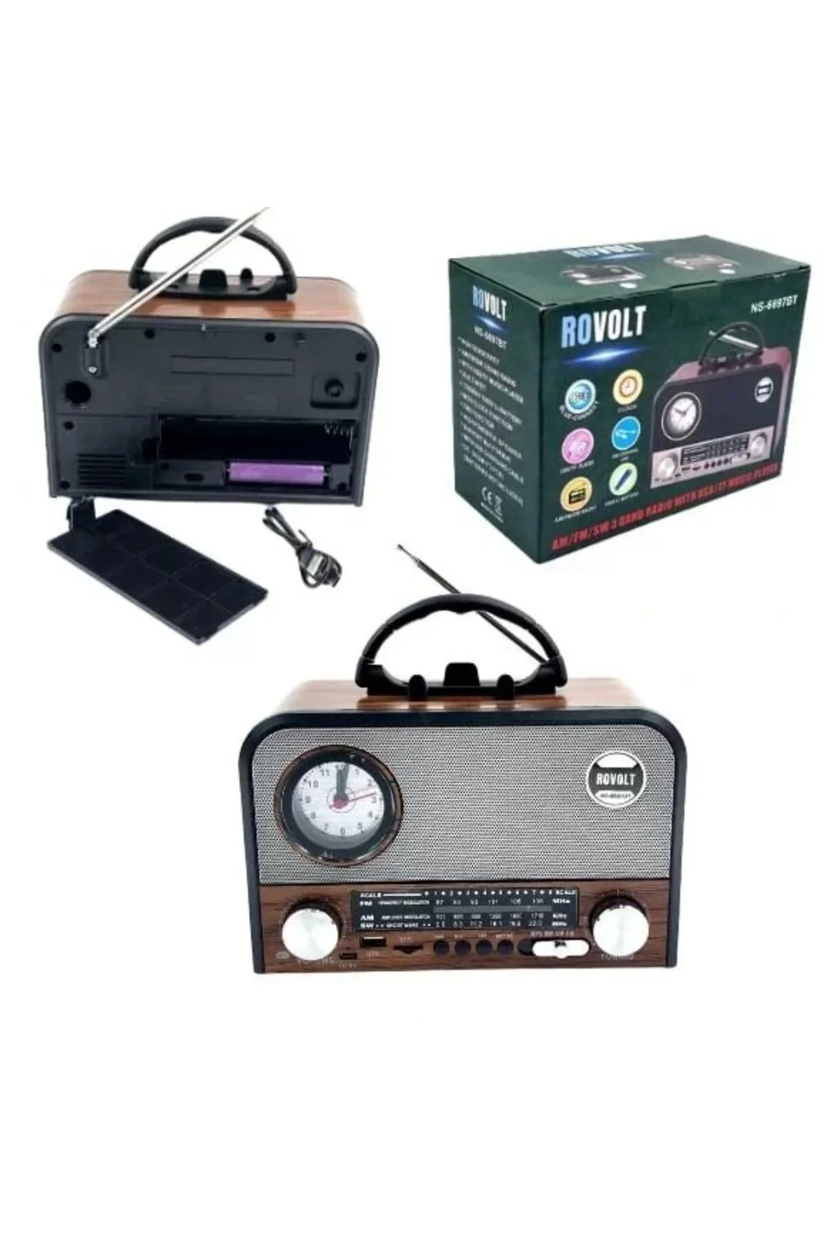 Nns Ns-6697bt Taşınabilir Bluetooth Nostaljik Radyo (5343)