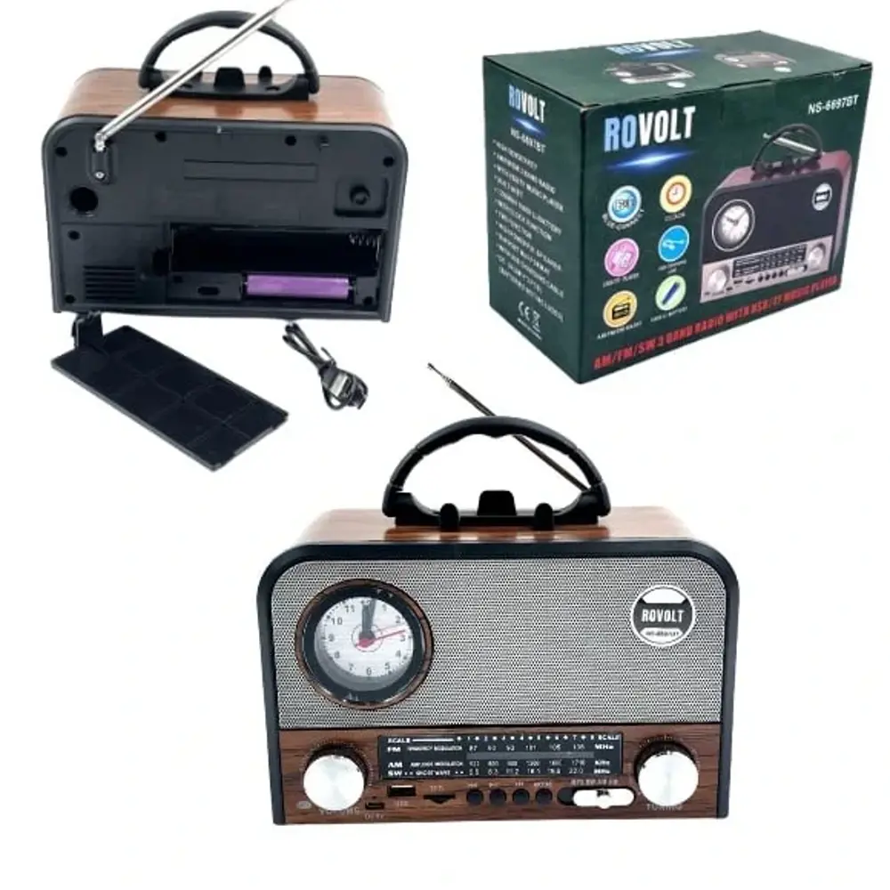 Nns NS-6697BT Taşınabilir Bluetooth Nostaljik Radyo (4741)