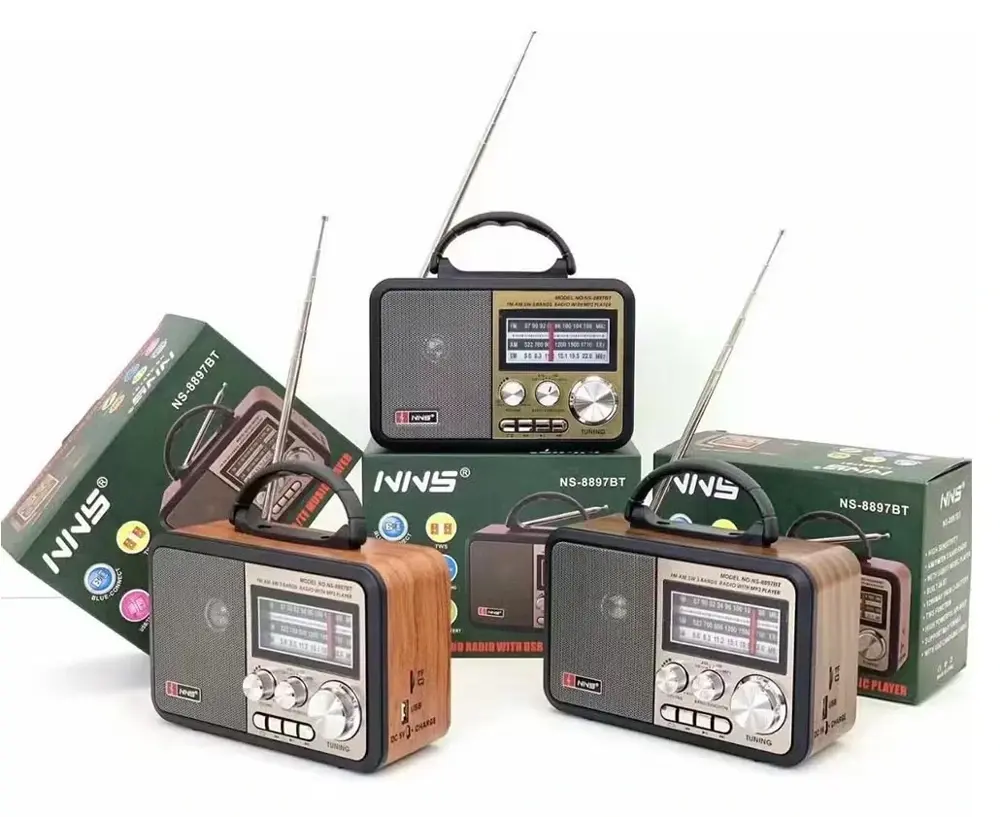 NNS NS-8897 Orta Boy Retro, Nostaljik, Ahşap Tasarım Radyo (4741)