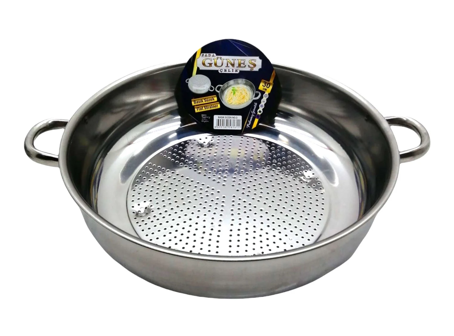 No-3 - 30cm Basık Süzek Metal Süzgeç Bx40 Fiyatı, Yorumları ve Özellikleri