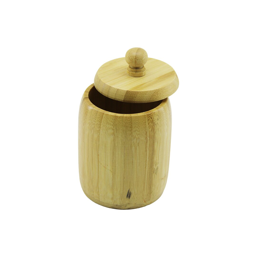 NO-8 AHŞAP - BAMBU ŞEKERLİK KAPAKLI ÇAP: 7.5CM DERİNLİK: 8.5CM (4