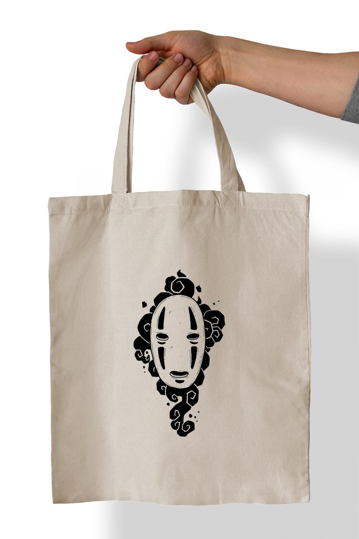 Remonz No Name Baskili %100 Pamuk 35X38 Cm Bez Çanta