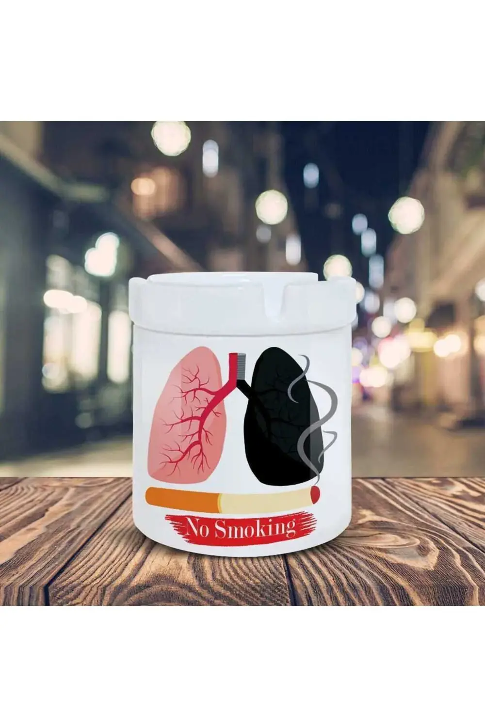 No Smoking Yazı Baskılı Küllük Kül Tablası -22207