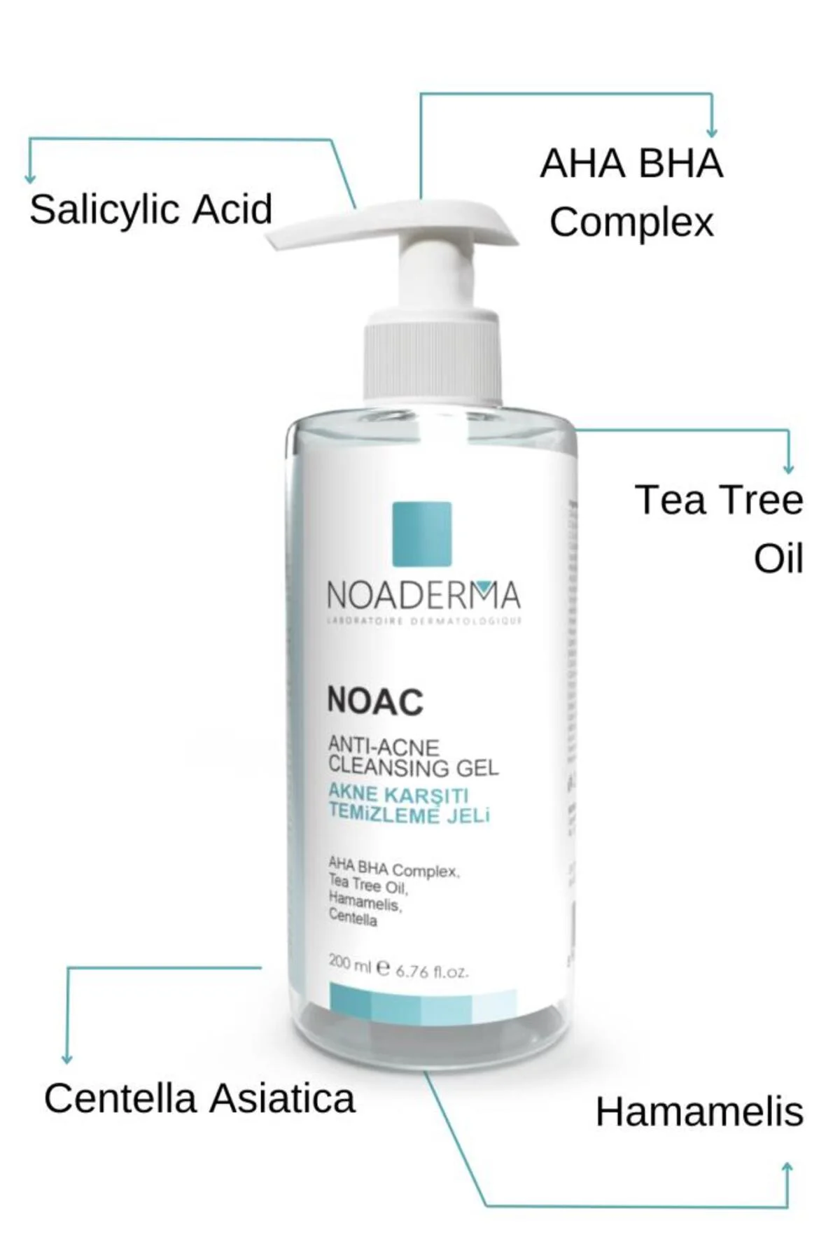 Noac Akne Karşıtı Temizleme Jeli 200 ml