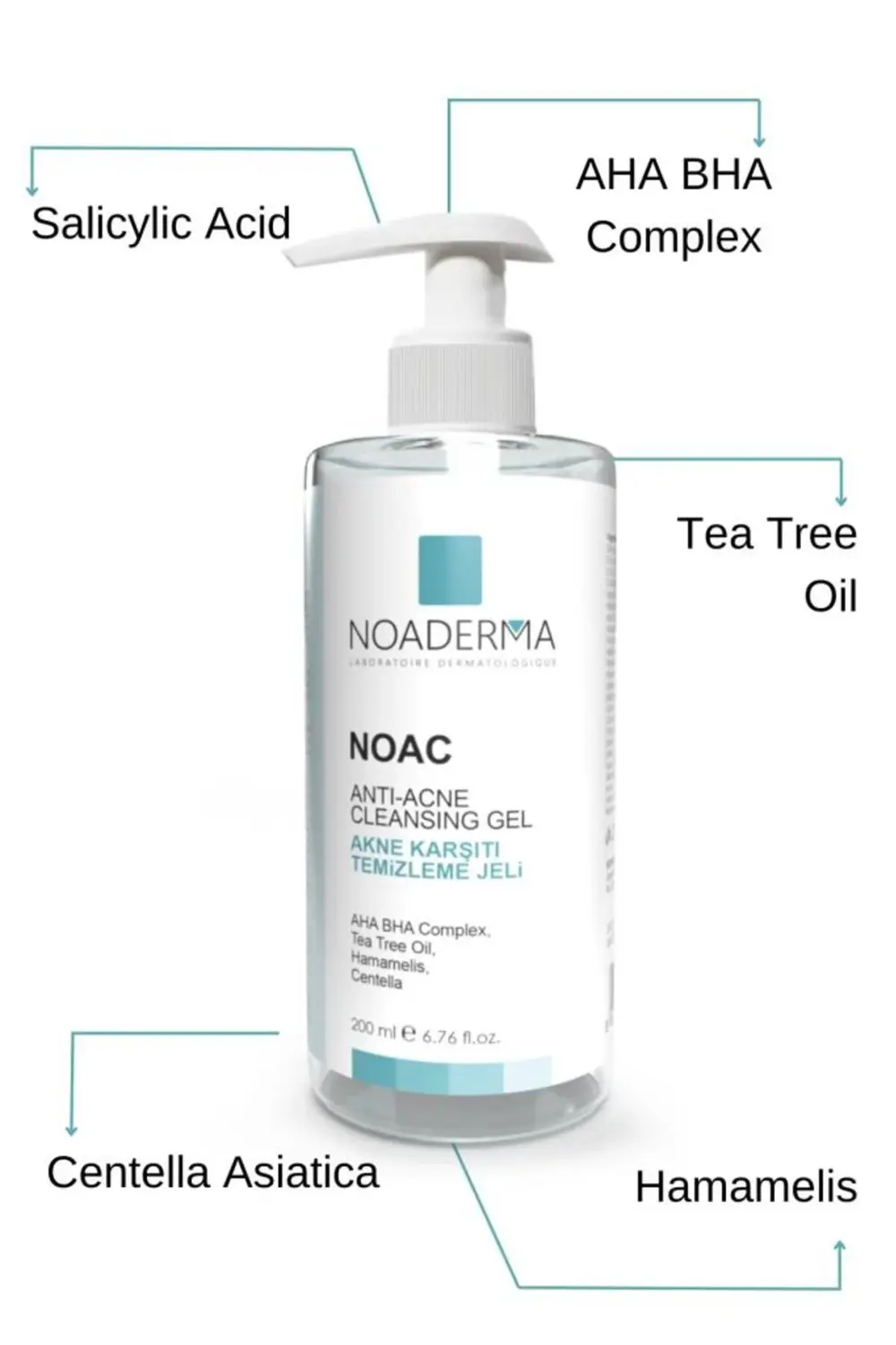 Noac Akne Karşıtı Temizleme Jeli 200 ml