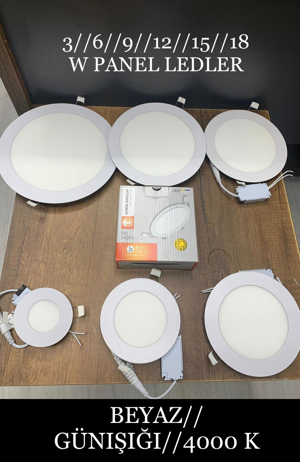 Noas  12W Siva Alti Yuvarlak Slim Led Panel Gün İşiği 10Adet