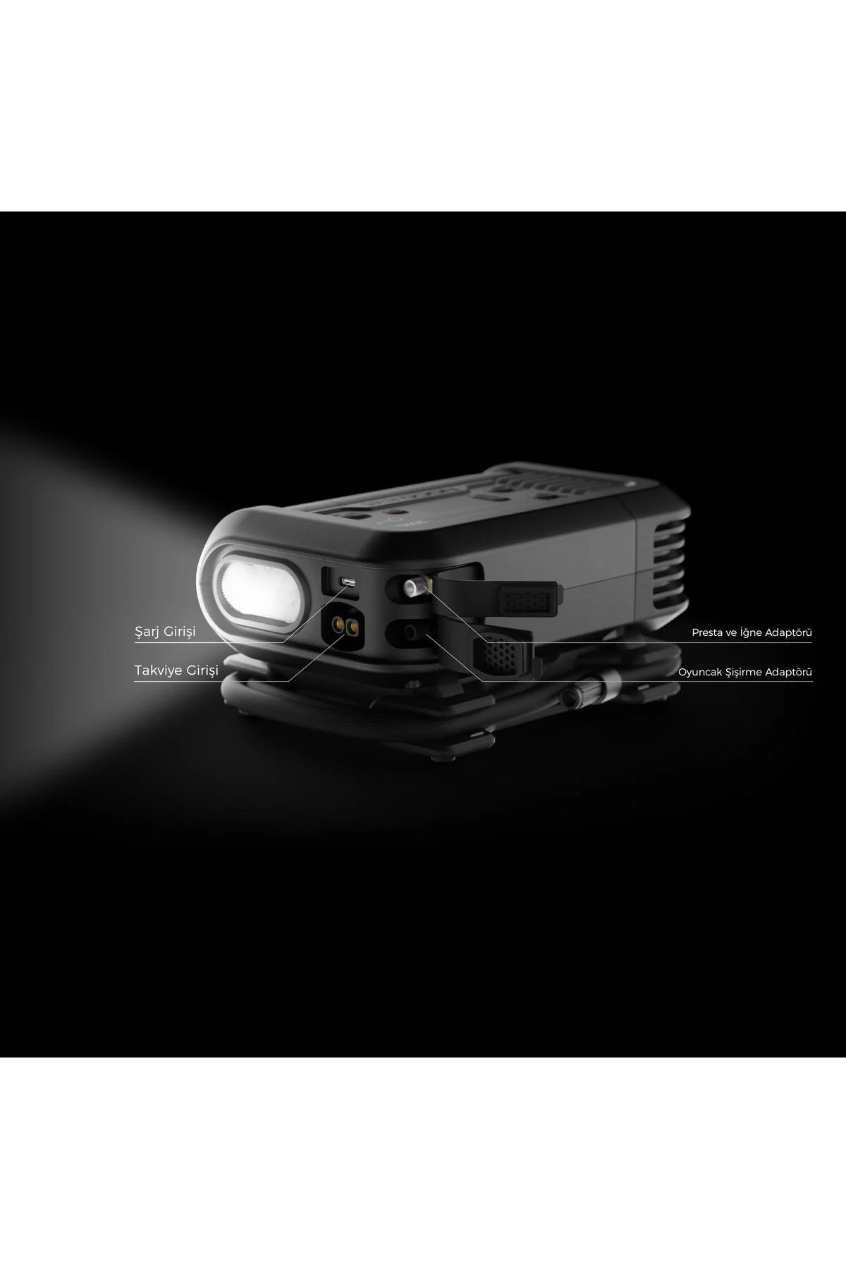 NOCO AX65 12V Lityum 2000Amp Akıllı Akü Takviye + Pompa + Powerbank + Led Lamba