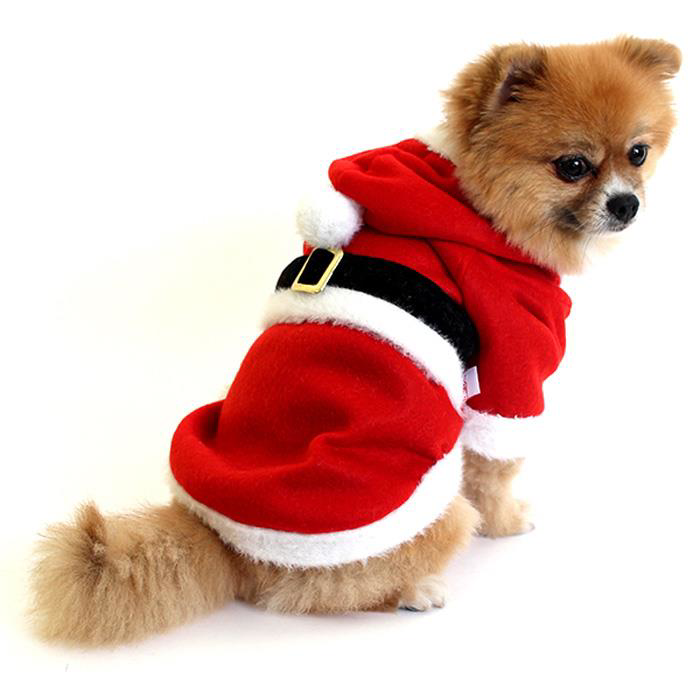 Max Design Noel Baba Çeket Küçük Köpek Polar Göğüs47-50Cm Sirt41cm Large