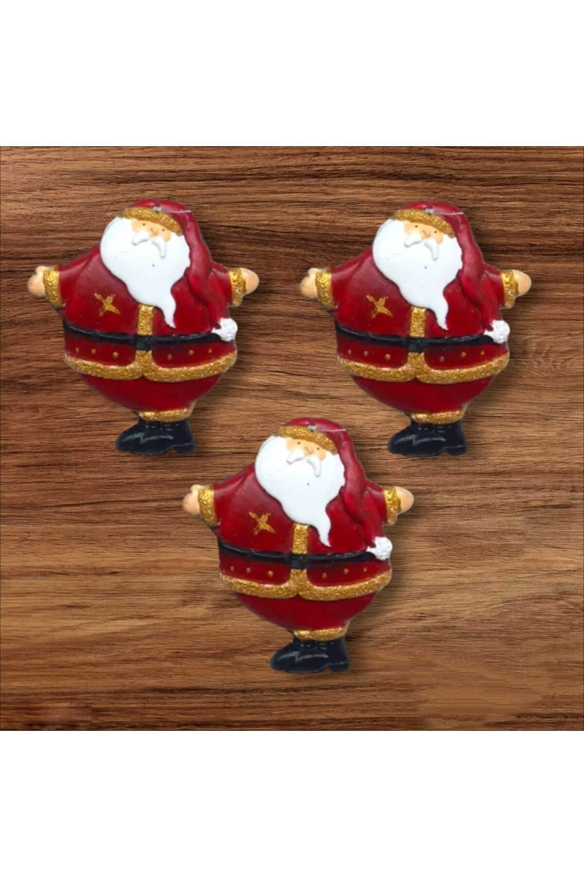Dodemert Home Noel Baba Dekoratif Beton Duvar & Kapı & Ağaç Süsü 3 Lü