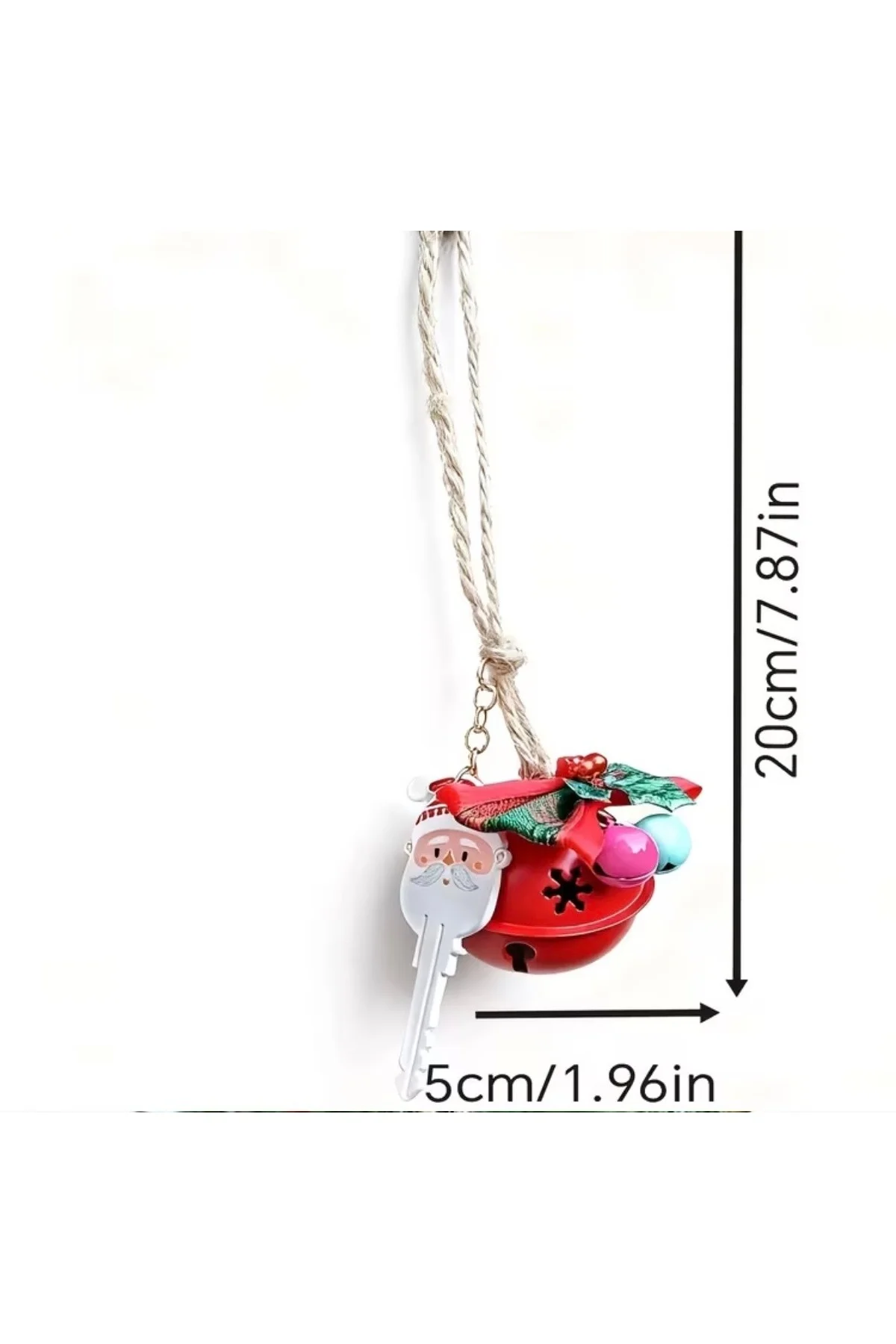 Noel Baba Figürlü Kırmızı Çan Yılbaşı Ağaç Süsü – Hasır İpli Dekoratif Süs (20 cm) Noel Baba Figürlü Kırmızı Çan Yılbaşı Ağaç Süsü – Hasır İpli Dekoratif Süs (20 cm) - Görsel 2