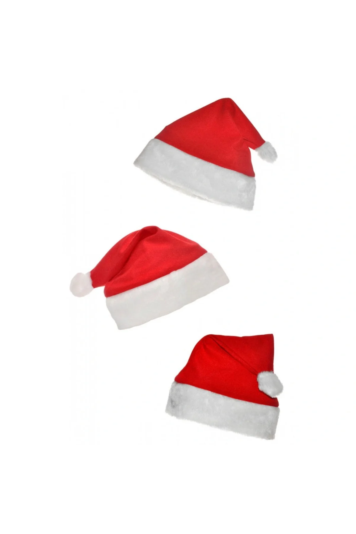 Noel Baba Şapkası 3 Adet Set - Görsel 3