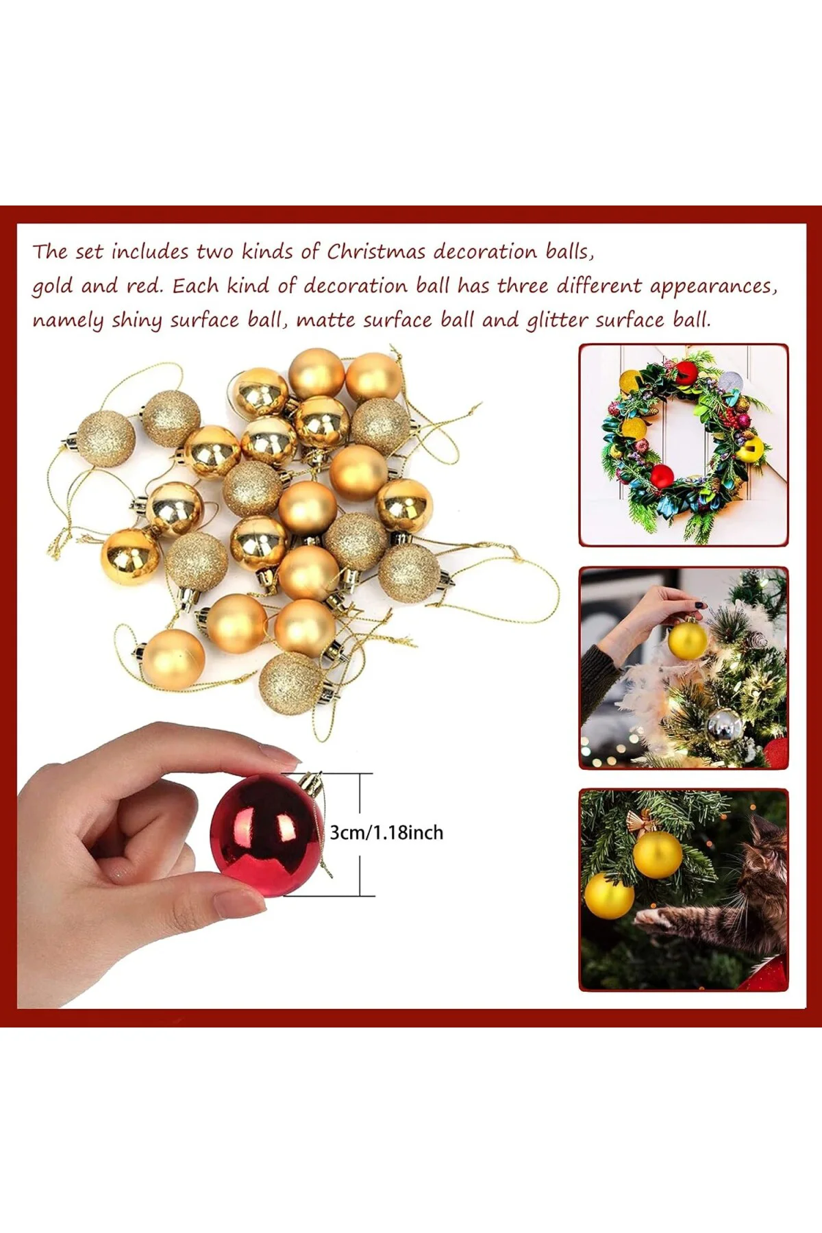 Noel küreleri Noel küreleri Noel küreleri ağaç süsü 48 adet plast Noel küreleri Noel küreleri Noel küreleri ağaç süsü 48 adet plast