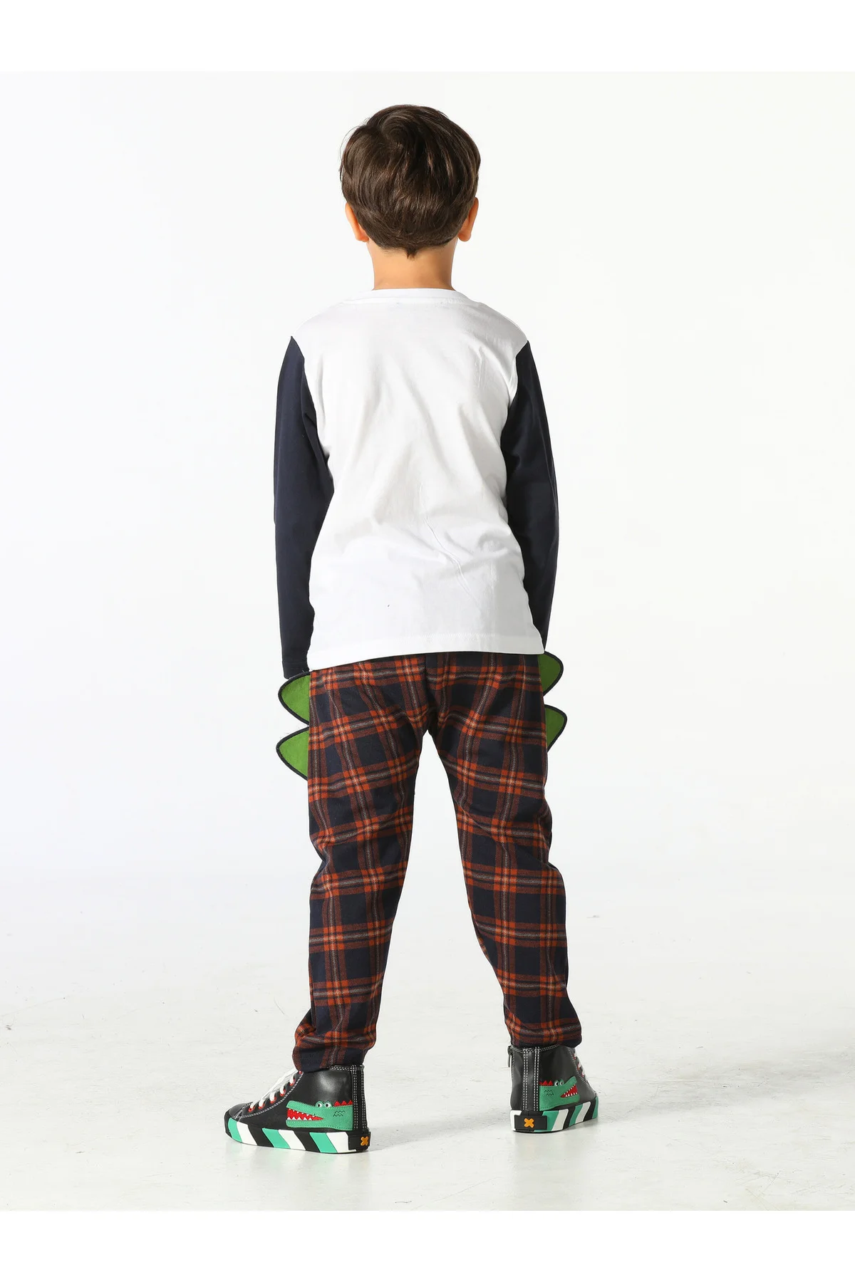 Noise Ekoseli Erkek Çocuk Pantolon + T-shirt Takım