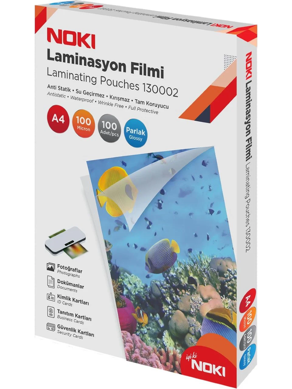 NOKI LAMİNASYON FİLMİ 100LÜ 100 MİCRON KORİDOR KIRTASİYE NOKI LAMİNASYON FİLMİ 100LÜ 100 MİCRON KORİDOR KIRTASİYE