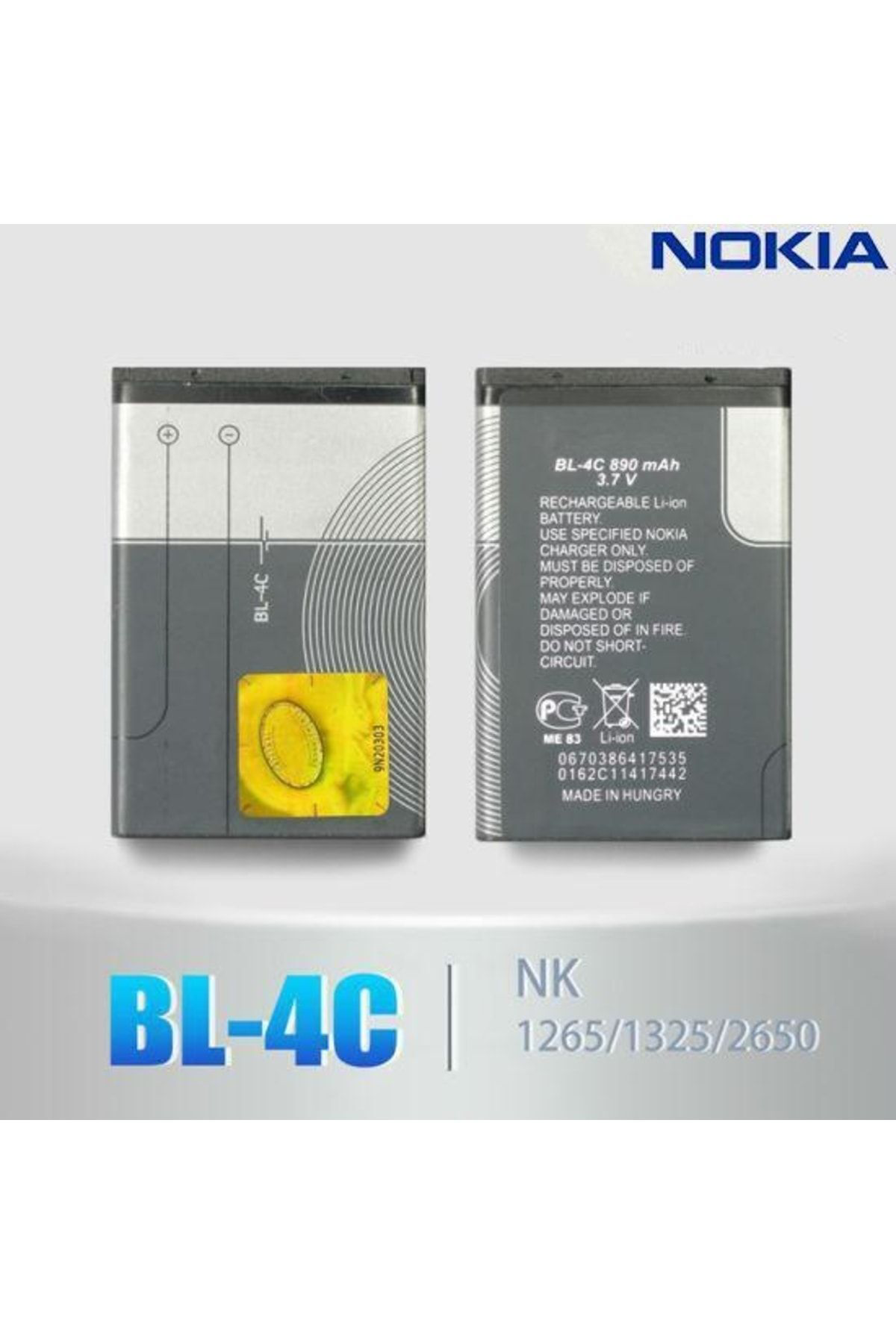 Nokia 3500 Classic (bl4c 890 Mah Batarya Pil Orijinal Uzun Ömürlü Nokia 3500 Classic (bl4c 890 Mah Batarya Pil Orijinal Uzun Ömürlü