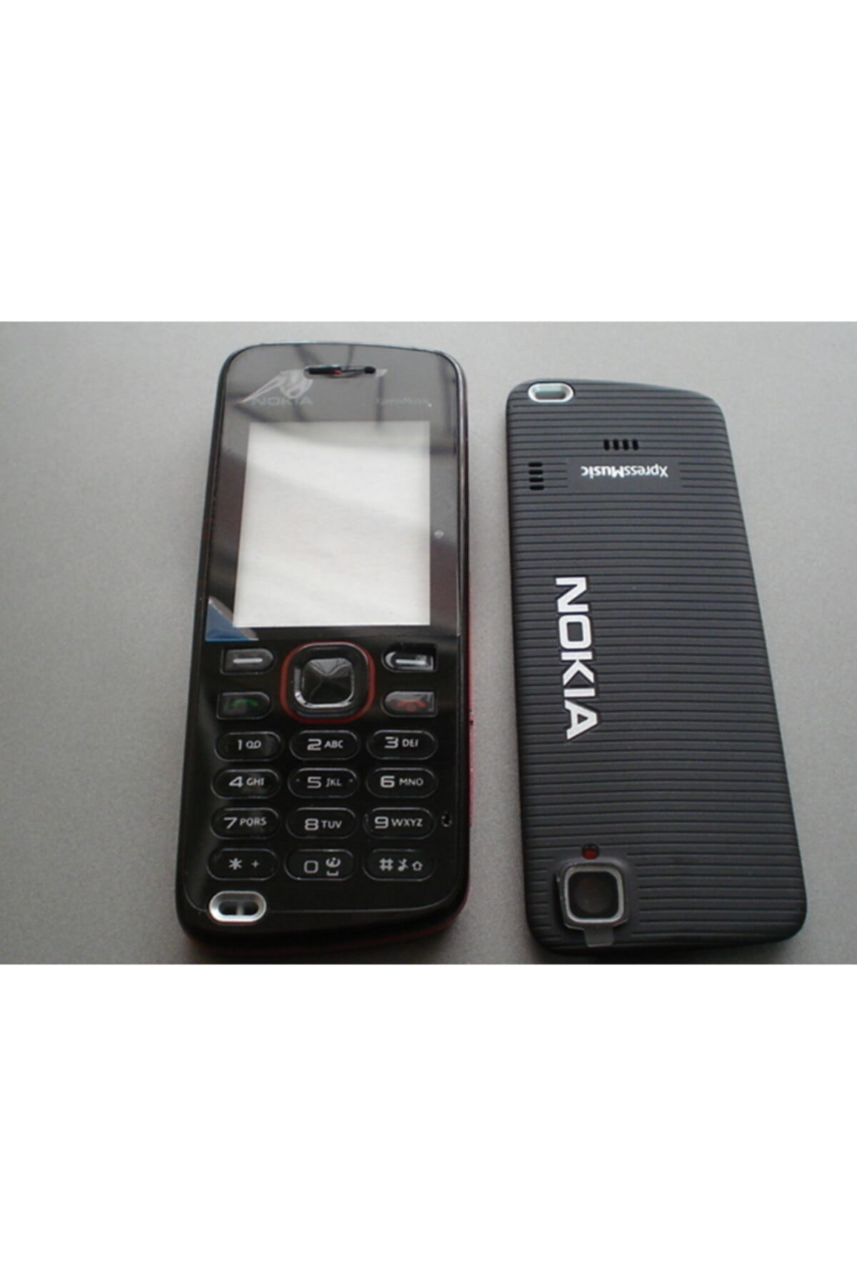 Nostaljikcep Nokia 5220 Kasa Kapak Ve Tuş Takımı Kırmızı Siyah Renk