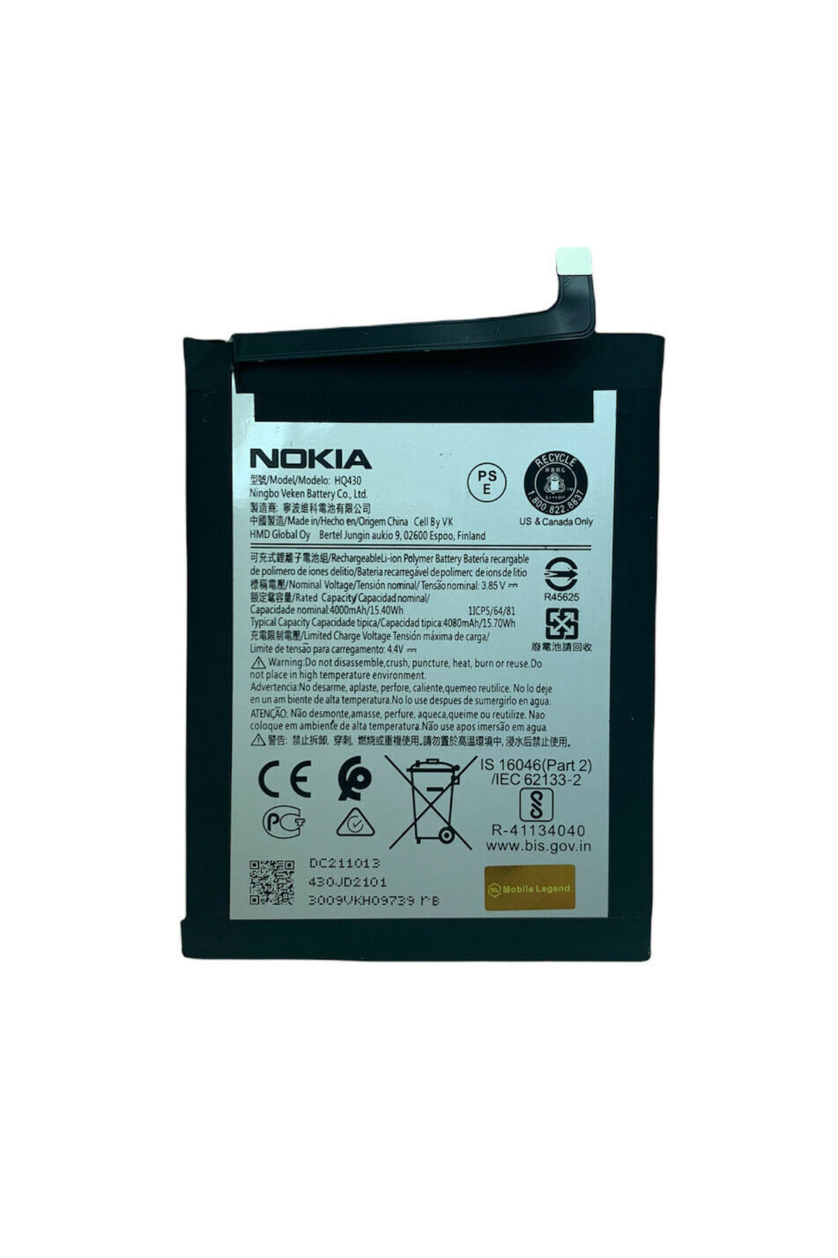 Axya Nokia 5.4/3.4 Pil Batarya Hq430