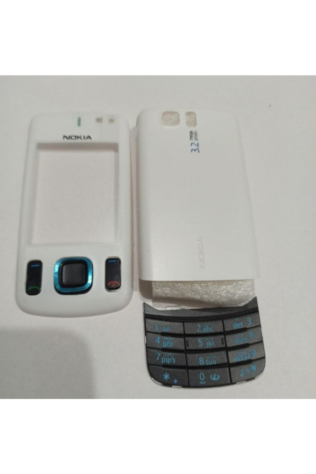 Blackdemss Nokia 6600S Komple Ön Kapak Arka Kapak Tuş Takımı Beyaz Renk