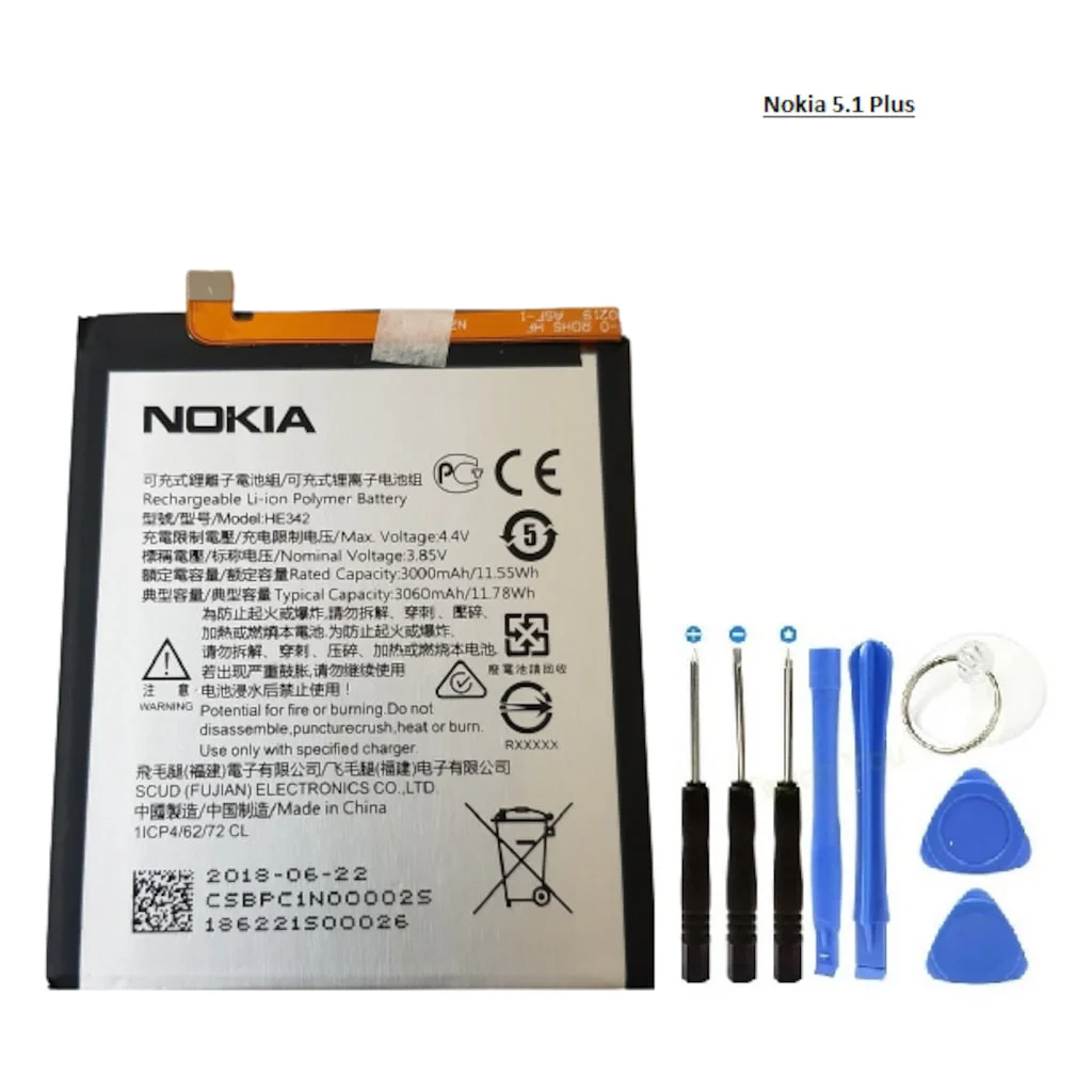 Nokia 7.1 Batarya Pil He342 ve Tamir Seti İthal Nokia 7.1 Batarya Pil He342 ve Tamir Seti İthal