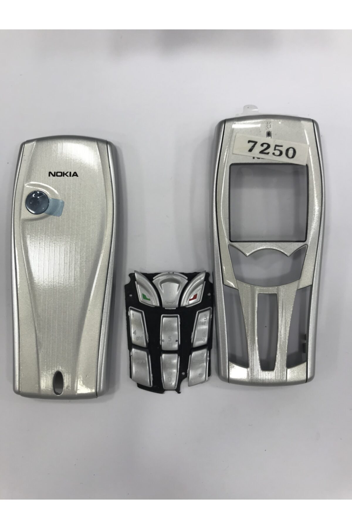 Safa Nokia 7250 Ön Arka Kapak Ve Tuş Takımı-Gri Açıkk