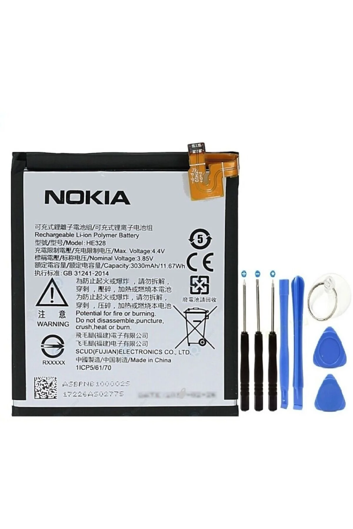 Nokia 8 Pil Batarya + Tamir Seti He328 3030mah