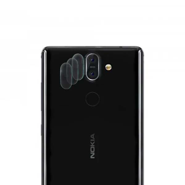 Nokia 8 Sirocco Nano Kamera Koruyucu 3'lü Set - Çizilmelere Karşı Tam Koruma