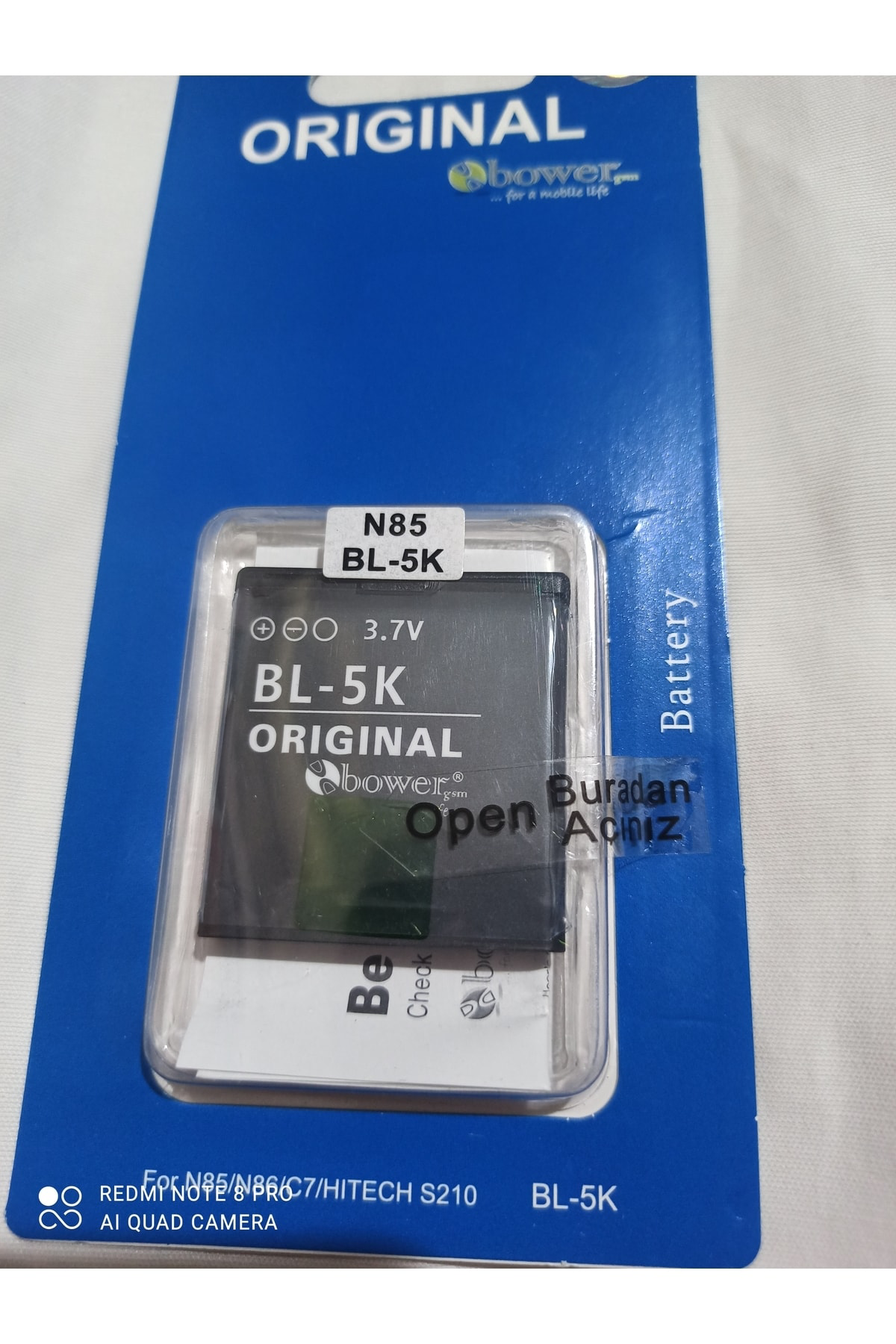 Original Nokia Bl-5K Batarya Pil - Lumia 710, 701, C7-00, X7-00, N85, N86