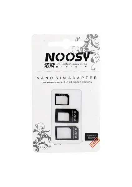 Noosy Nano Ve Micro Sim Kart Adaptörü - Değiştirilebilir Yedek Parça
