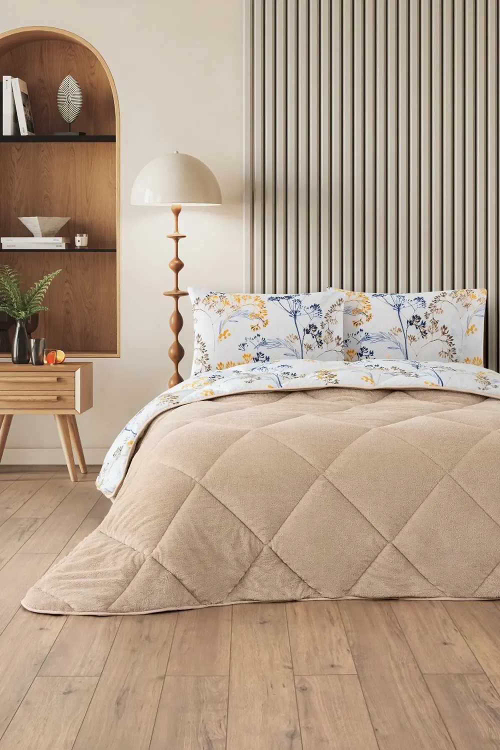 Nordelle Tek Kişilik Wellsoft Yorgan Uyku Seti Lastikli Çarşaf+Ya